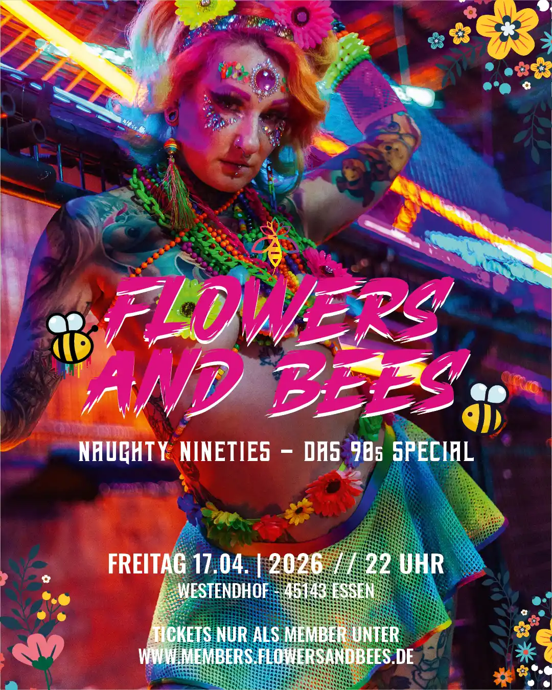 Flowers & Bees  - Naughty Nineties